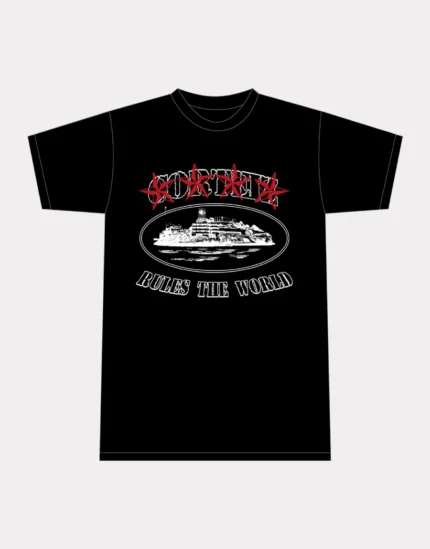 Corteiz 4Starz Alcatraz T shirt Black