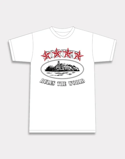 Corteiz 4Starz Alcatraz T shirt White