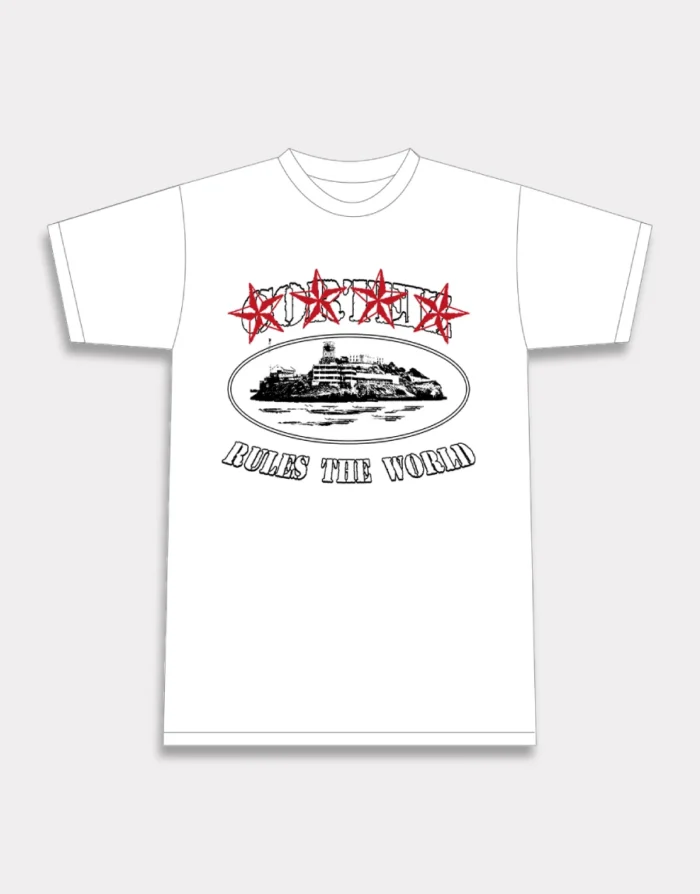 Corteiz 4Starz Alcatraz T shirt White