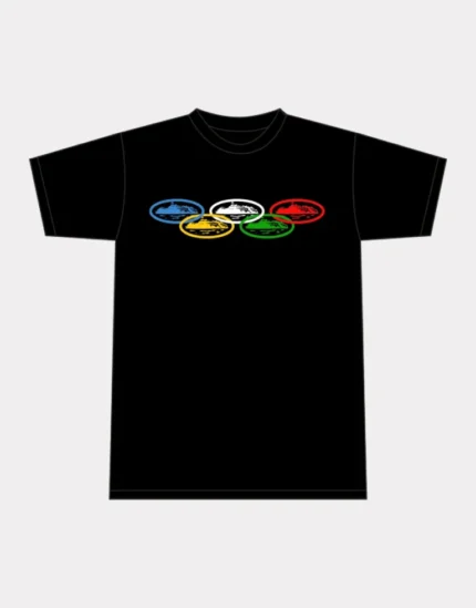Corteiz Alcatraz Olympic T shirt Black