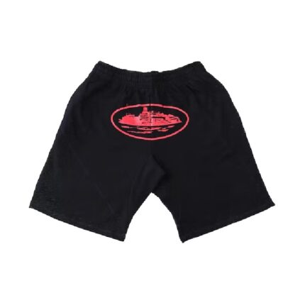 Corteiz Alcatraz Shorts Black Red
