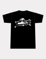 Corteiz Alcatraz Skull T shirt Black