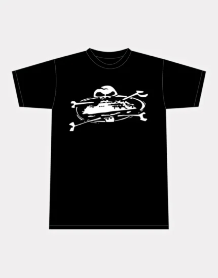 Corteiz Alcatraz Skull T shirt Black