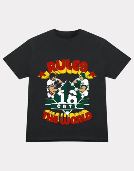 Corteiz Rtw Baseball T Shirt Black