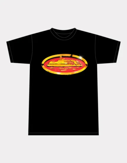 Corteiz Shiny Alcatraz T shirt Black