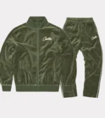 Corteiz VVS Velour Green Tracksuit